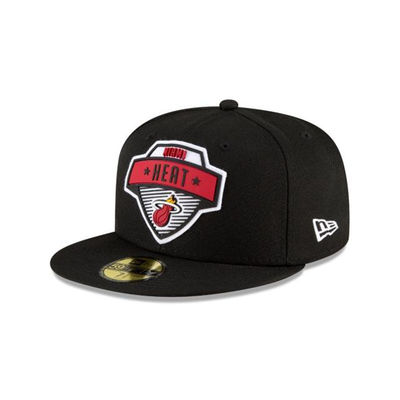 NBA Miami Heat Tip Off Edition 59Fifty Fitted (BIS8642) - Black New Era Caps